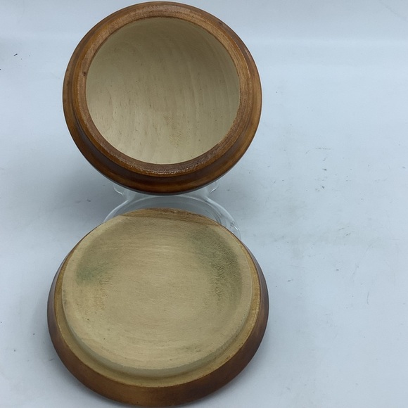 Handmade in Poland Carved Lidded Wood Box - Picture 4 of 5